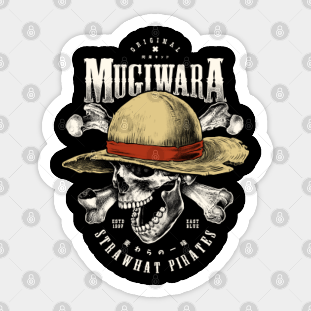 Jolly Roger Straw Hat Pirates Monkey D Luffy Sticker TeePublic